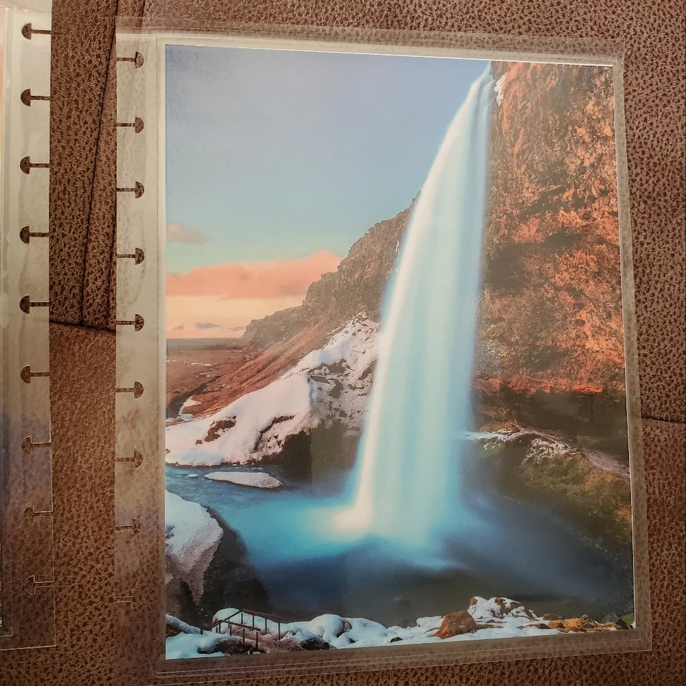 Handmade Cover For a classic sized Disc Bound Planner beach, mountains
